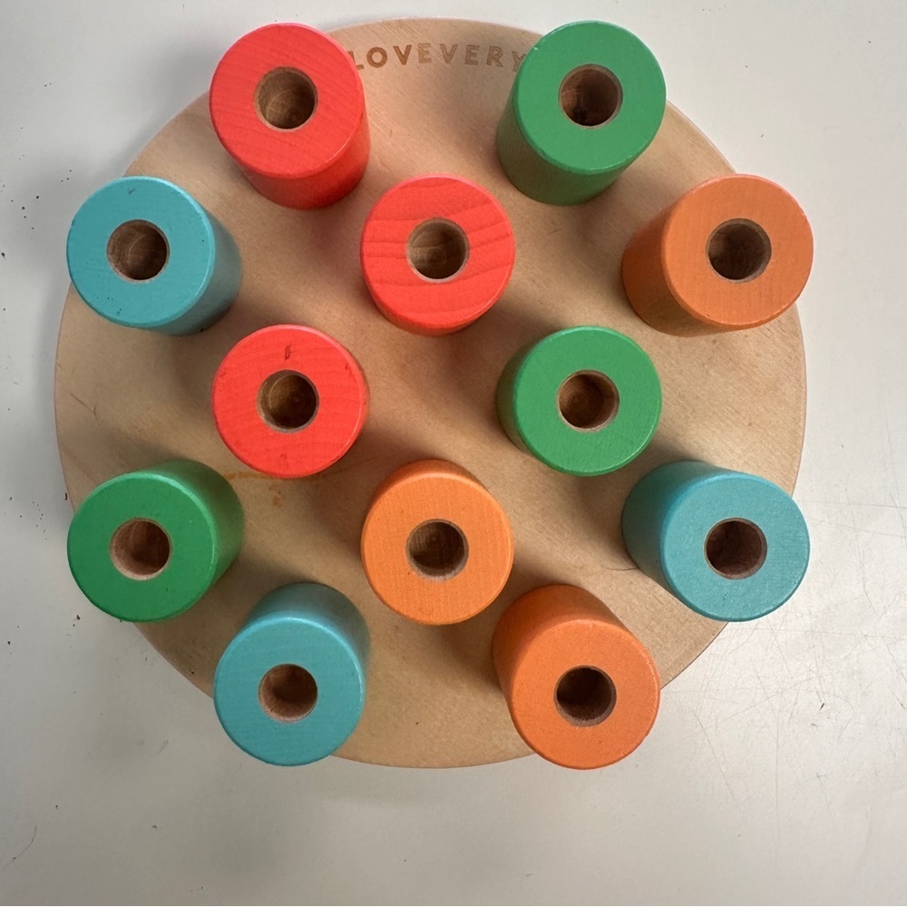 Lovevery  Wooden Stacking Pegboard with Pegs